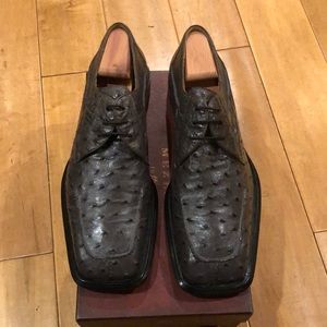 Mezlan Platinum Split-toe Lace Up Shoes